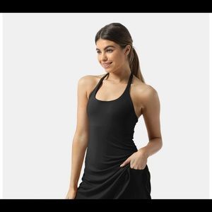HALARA black halter workout dress with pockets. Brand new, nothings wrong.